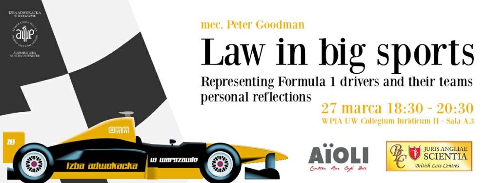 Guest Lecture: Formula 1 Lawyer Peter Goodman